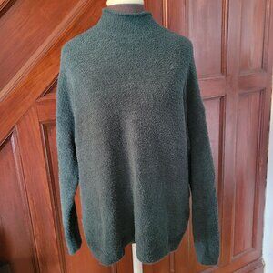 Cozy Green Long Sleeve Mock Neck Sweater Natural Reflections  Size XL Warm & Sof